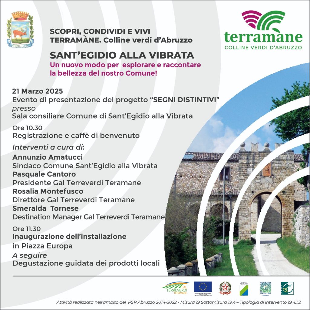 Evento Presentazione Progetto Segni Distintivi 2025 Programma